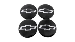 Chevrolet fekete-ezüst-fekete felni díszkupak közép felnikupak kerékagy kupak 58mm