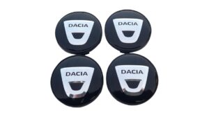 Dacia fekete felnikupak régi embléma 60mm