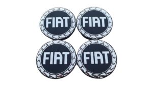 Fiat ezüst-fekete felnikupak 54mm