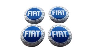 Fiat ezüst-kék felnikupak 56mm