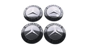 mercedes fekete-ezüst felnikupak 66mm