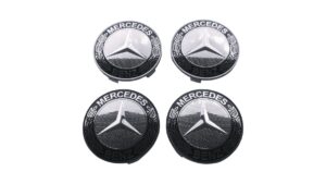 mercedes fekete-ezüst felnikupak 68mm