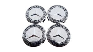 mercedes fekete-ezüst felnikupak 75mm