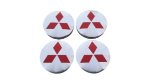 mitsubishi ezüst-piros felnikupak 56mm