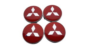 Mitsubishi piros-ezüst felnikupak 60mm