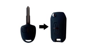 Mitsubishi Lancer Grandis ASX L200 Outlander Pajero kulcs kulcsház távirányító ház nyers kulcs 2BU MIT8-MIT11 (1)