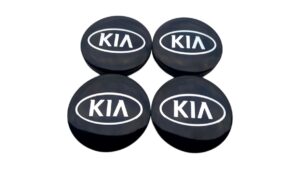 Kia fekete felnikupak régi logo 56mm