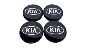 Kia fekete felnikupak régi logo 60mm