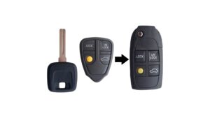 Volvo v70 s60 s80 módosított 4BU kulcs+táv bicskakulcs