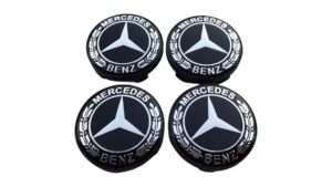 Mercedes ezüst-fekete 60mm felnikupak